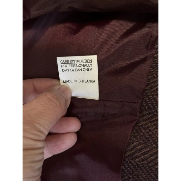 SANDRO Womens Jacket Blazer Cardigan Brown Wool Full Zip Long Sleeve Collared 12 - Picture 5 of 9
